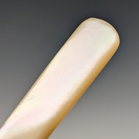 約 1898 年英國古董白色珍珠手柄甜點餐具 12 對套裝木盒裝